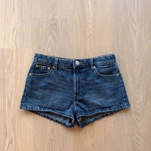 Zara Denim Mini Shorts Dark Blue Low Rise S / 36 / 4